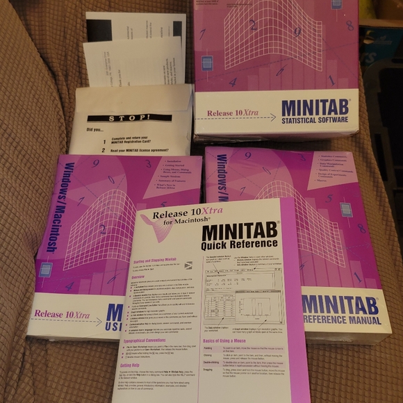 MINITAB Statistical Software Release 10Xtra for Macintosh & Power Macintosh NEW! - Picture 4 of 8
